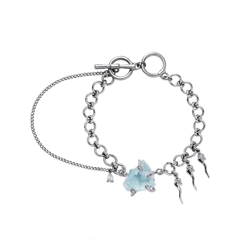 Blauwe glaciale armband